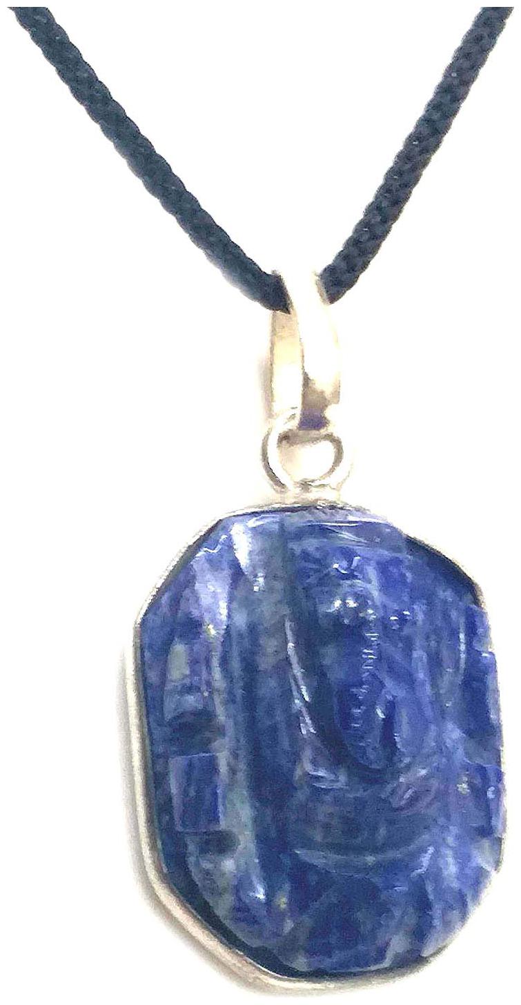 

ASTROCRYSTALS9 lapiz lazuli lord ganesh ji engraved pendant