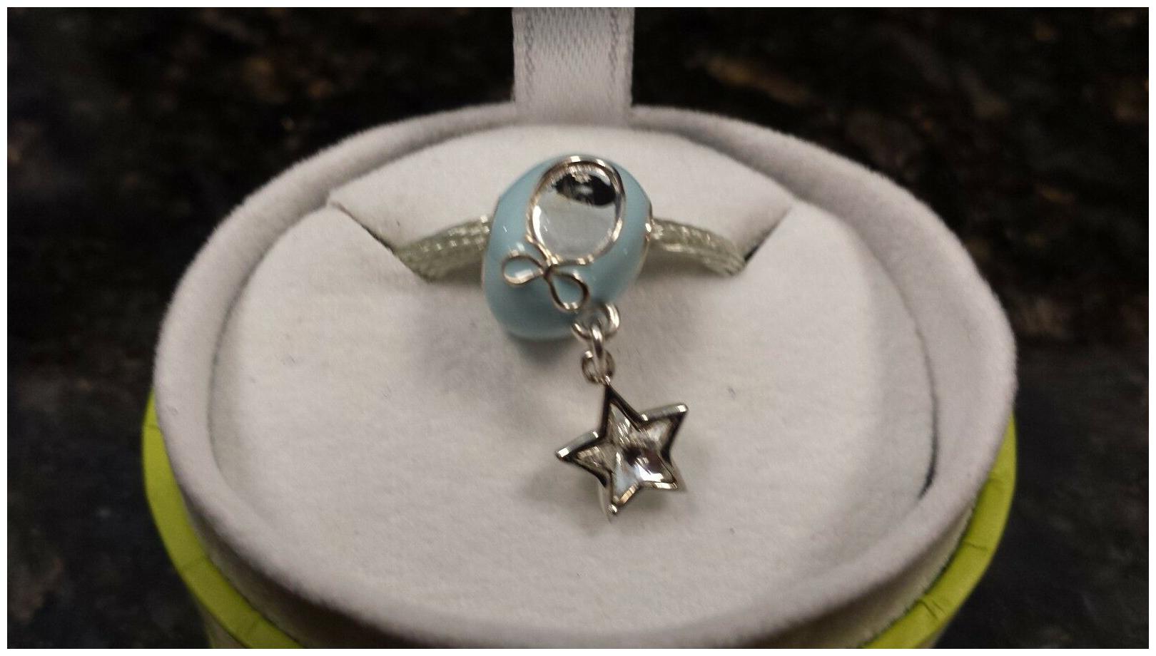 

Authentic Chamilia Baby Shoe Blue- Crystal Charm 50 OFF