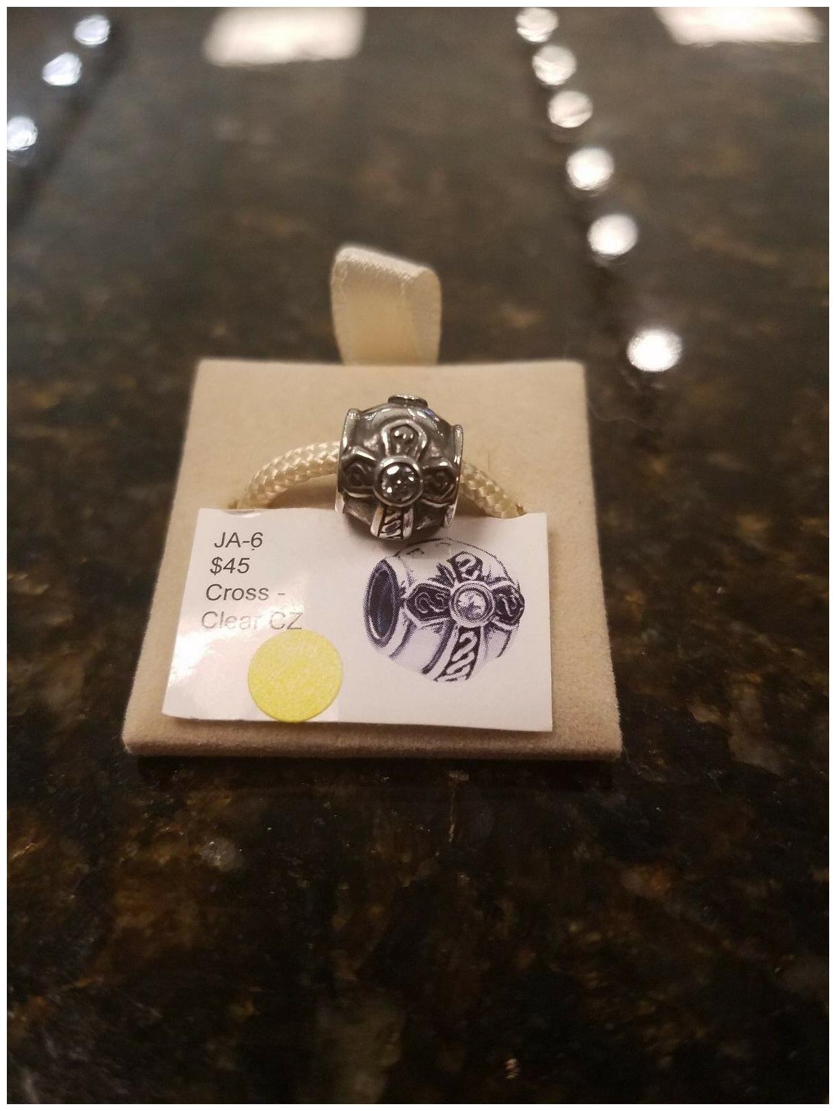 

Authentic Chamilia Cross Clear CZ Charm