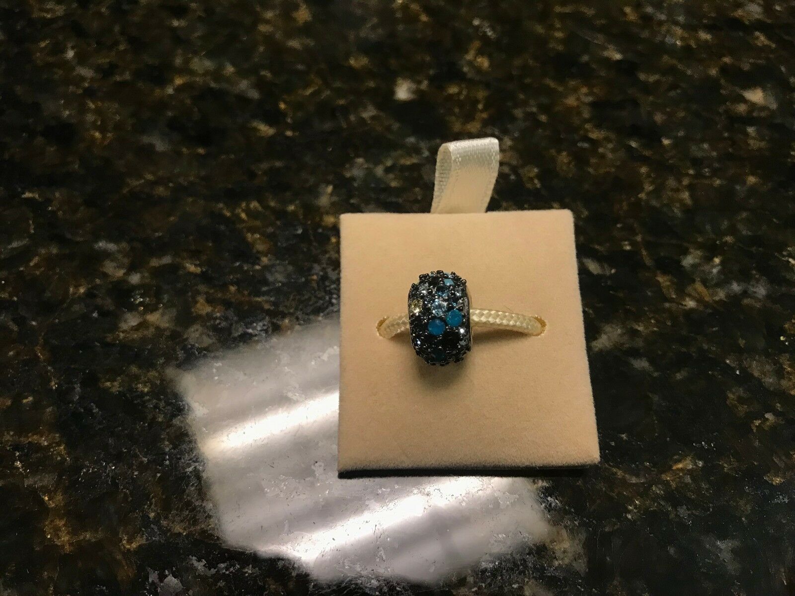 

Authentic Chamilia Jeweled Kaleidoscope Blue Black Swarovski Charm
