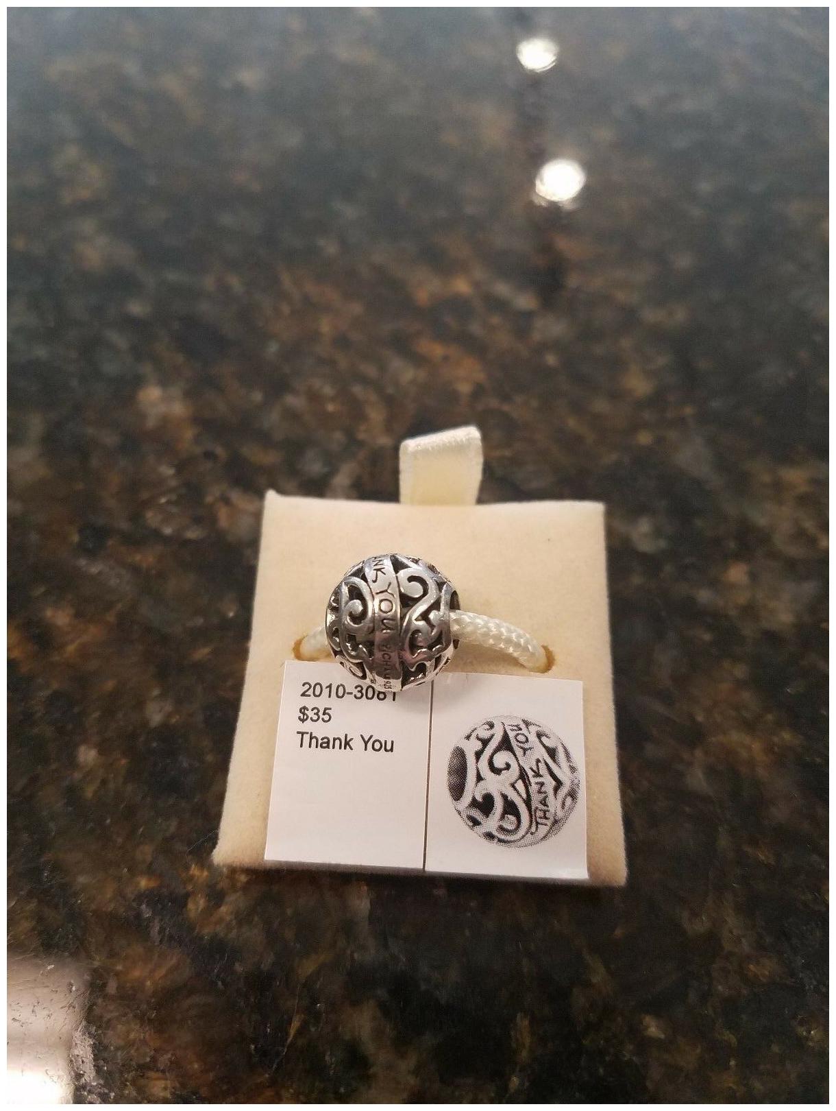 

Authentic Chamilia Thank You Charm