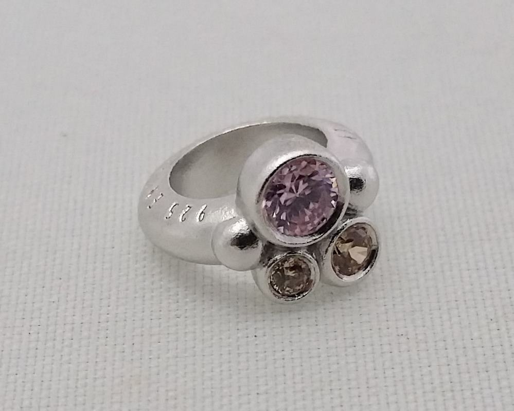 

Authentic Endless Pink Cream CZ Sterling Silver 925 Rhodium Pltd Charm 41307-3