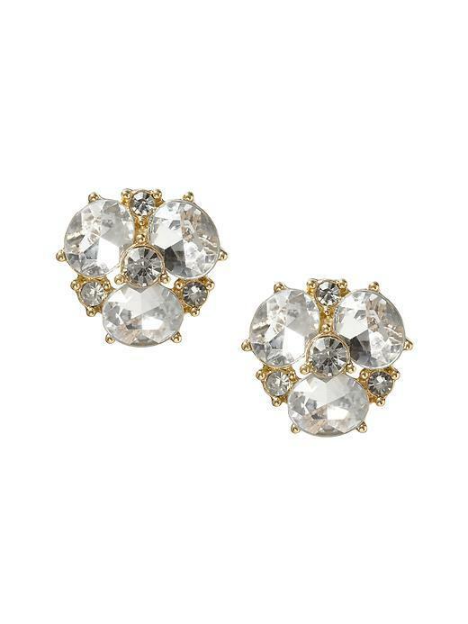 

Banana Republic Callie Stud Earrings Clear NIP 45 each LOT OF 6 PIECES