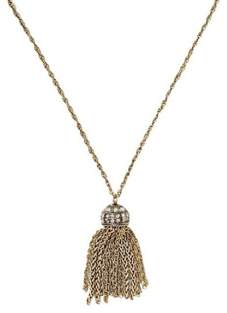 

Banana Republic Women s Pearls Please Tassel Necklace Brass NWT 89 50