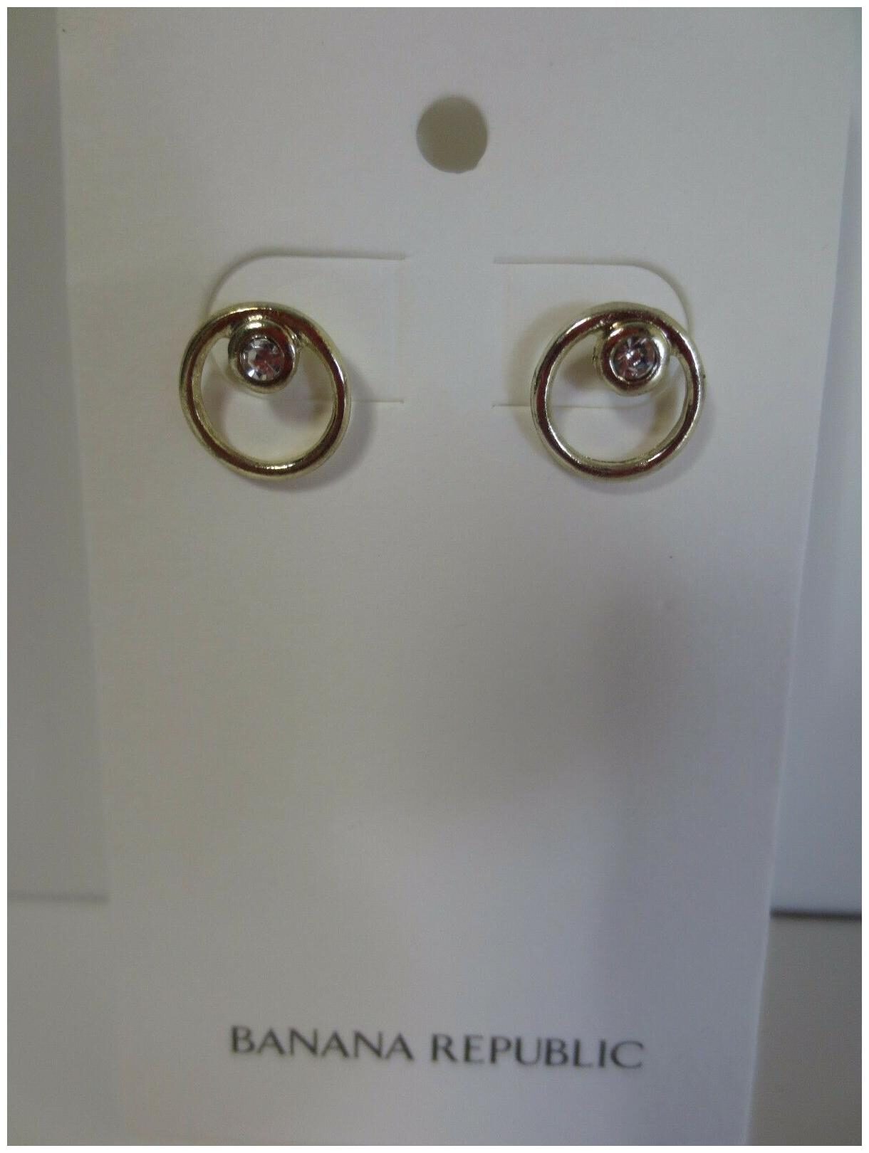 

Banana Republic Circle Pave Earrings NWT 39 99