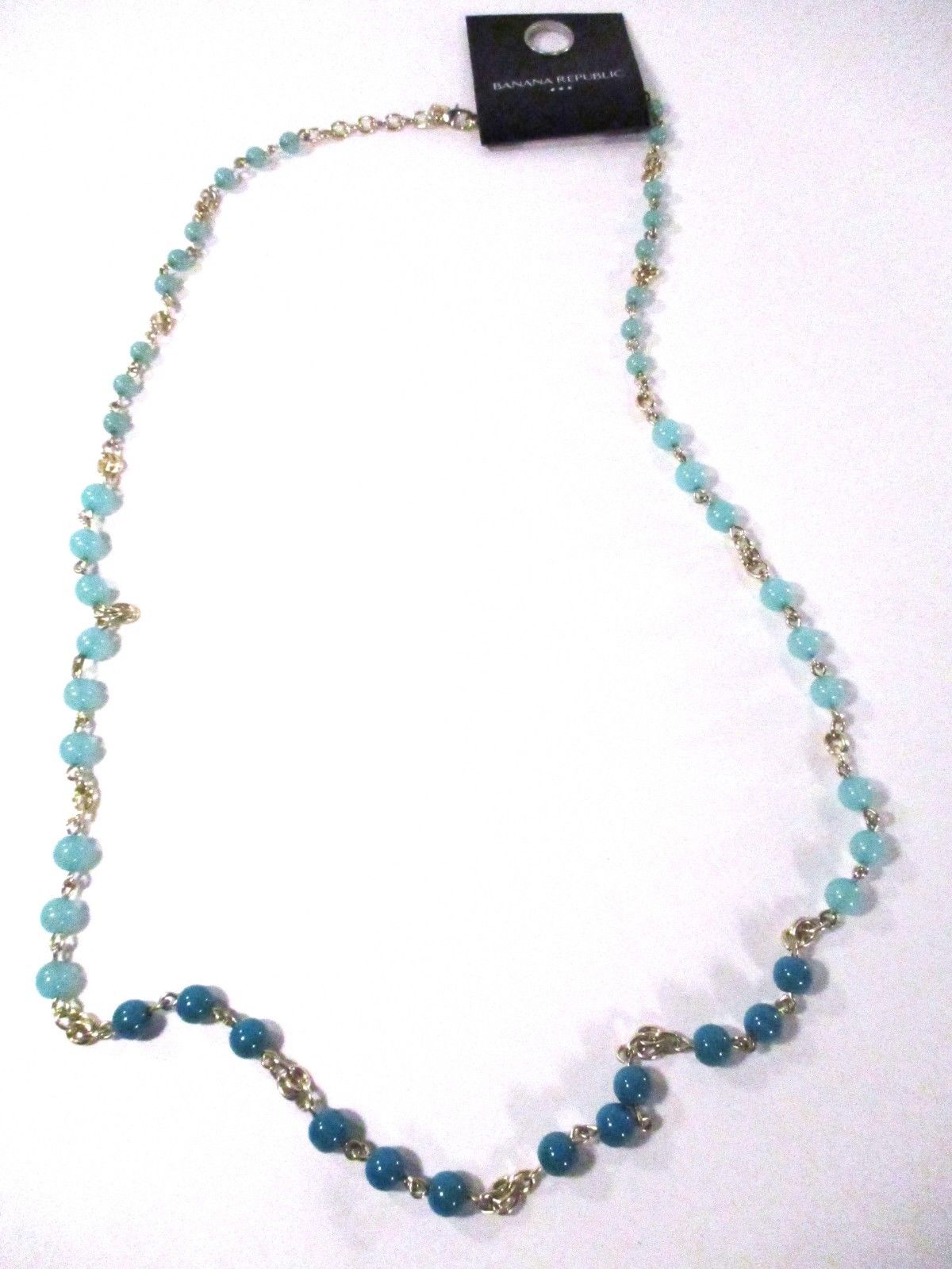 

Banana Republic Ombre Green Bead bauble necklace NWT 34 99