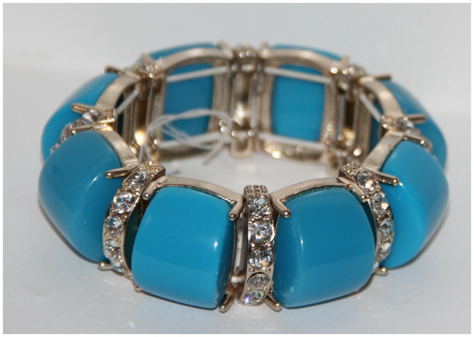 

BANANA REPUBLIC Women s Crystal and Bead Stretch Bracelet in Blue (NWT)