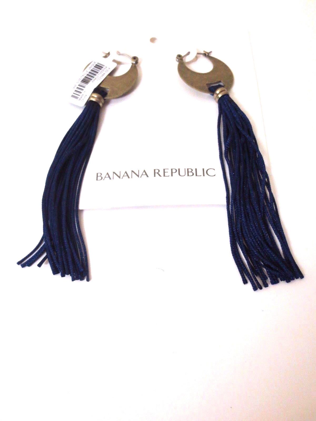 

Banana Republic Women s Black Tassel Drop Earrings NWT 55 00