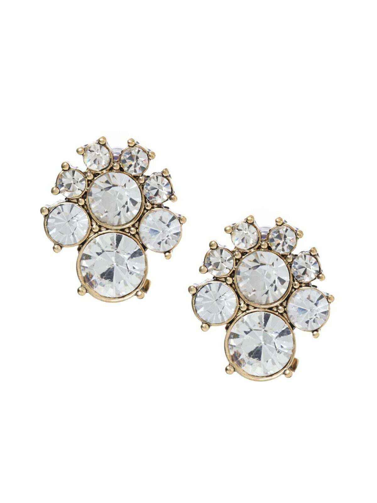 

Banana Republic Women s Silver Regency Stud Earrings in Clear Crystal NWT 39 50