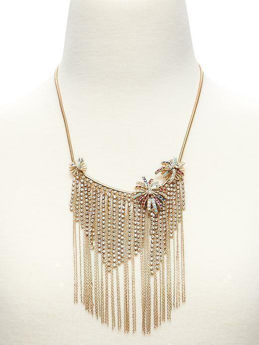 

Banana Republic Statement Fireworks Chain Necklace NWT 89 99 Rare FIND