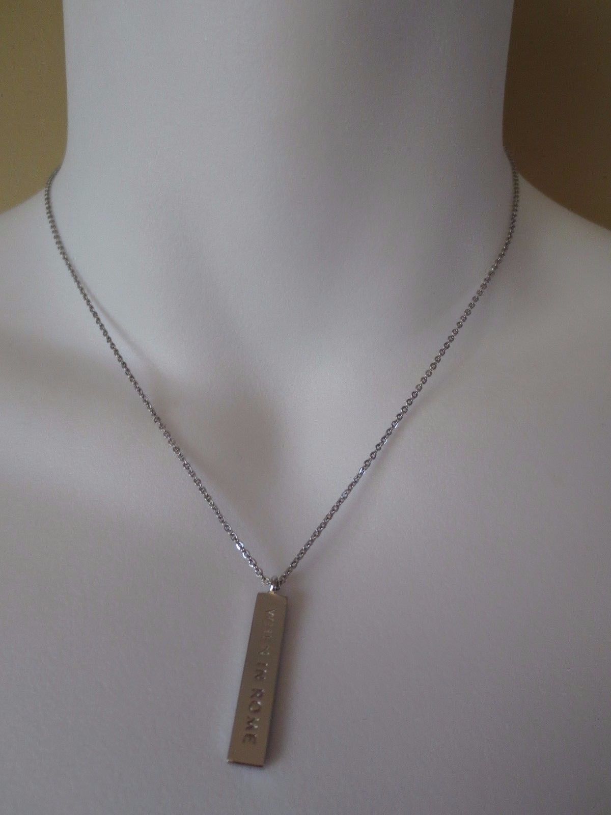 

Banana Republic WHILE IN ROME Silver Pendant Necklace NWT 39 50