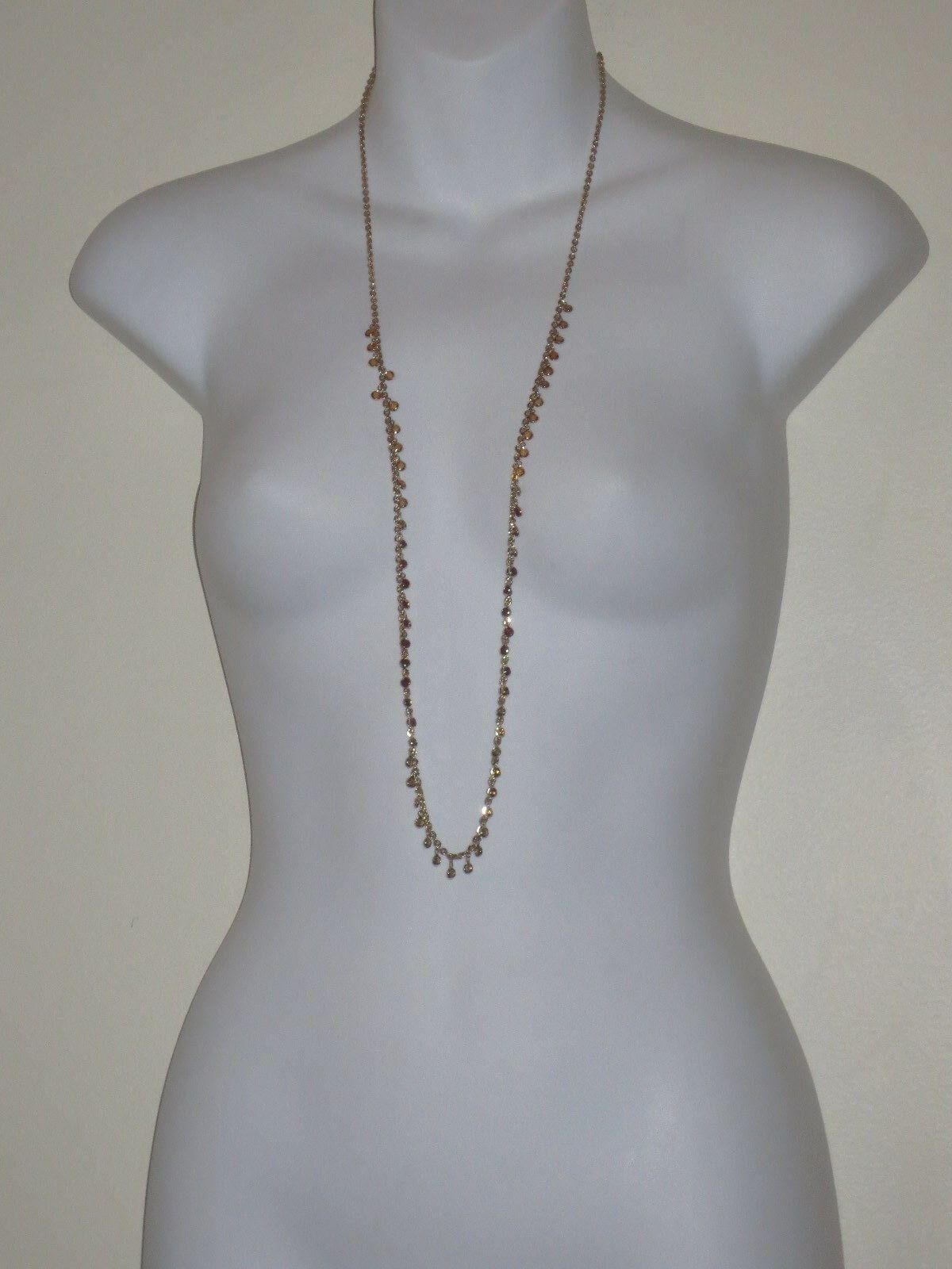 

Banana Republic Dainty Bronze Stone Layer Necklace NIP 26 99