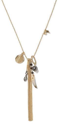 

Banana Republic Womens Leaf Charm Pendant Necklace NWT 78