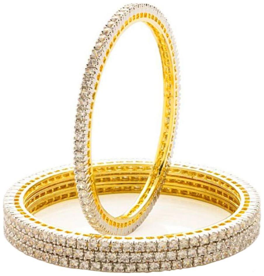 

Bandish American Diamond Elegant Set of 4 Bangles