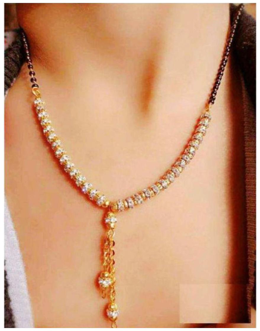 

Bandish Traditional Gold Black Bead Designer Mangalsutra
