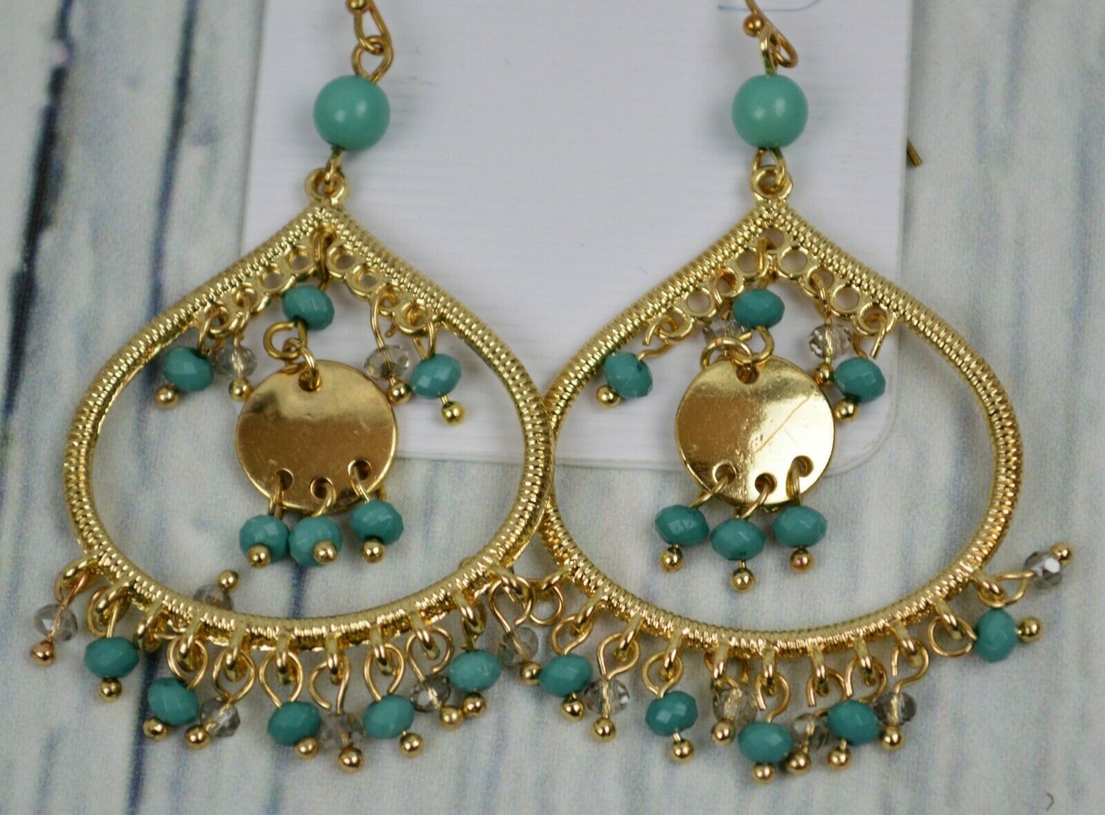 

Bar III Women s Chandelier Drop Earrings Fashion Jewelry Beaded Blue Gold