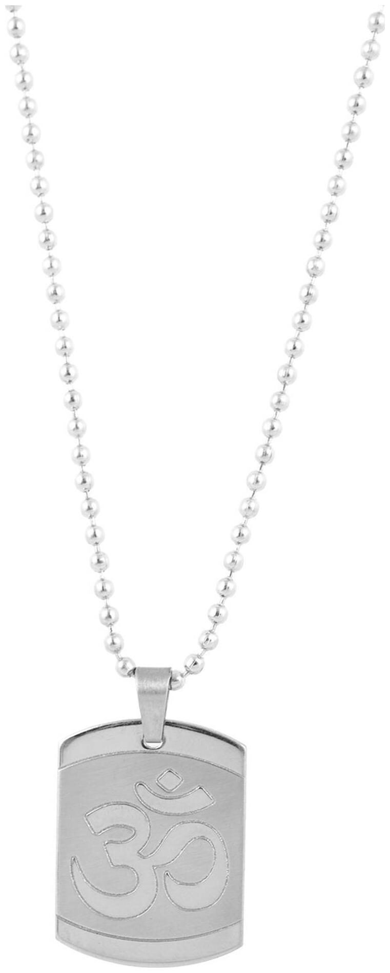 

Beadworks Silver Plated OM Pendant for Men (NK-MJ-1886)