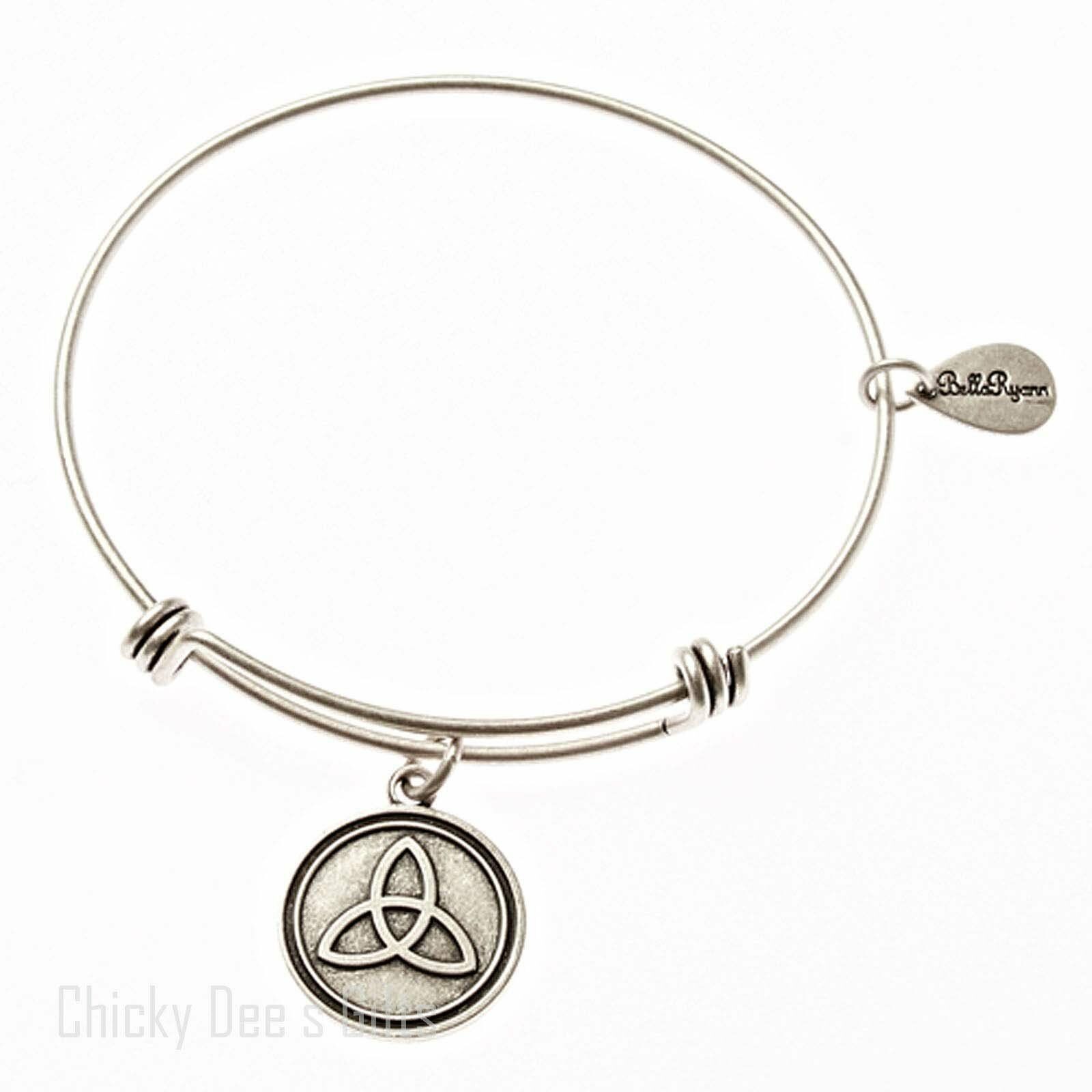 

Bella Ryann Silver Expandable Bangle Charm Bracelet Trinity Mother s Day