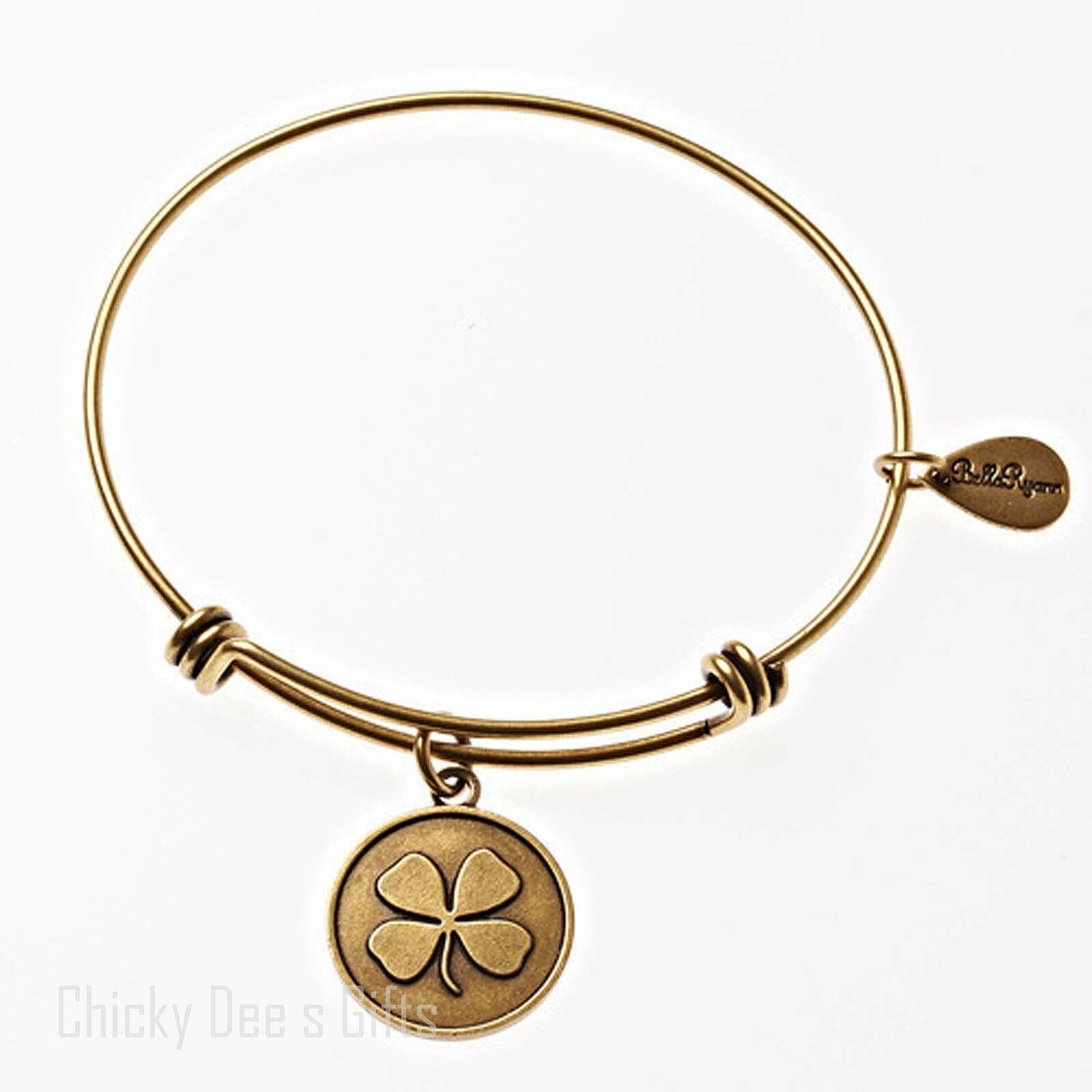 

Bella Ryann Gold Expandable Bangle Charm Bracelet Four Leaf Clover Mother s Day