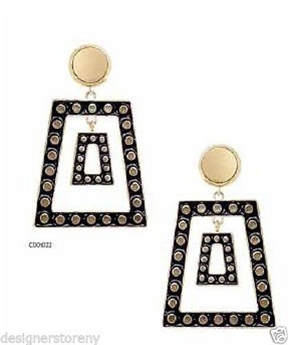 

Belle Noel Kim Kardashian gold plat trapezoid earrings