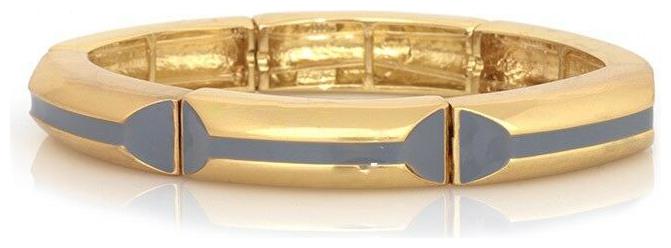 

Belle Noel Kim Kardashian Color Plated Grey Enameled Bracelet