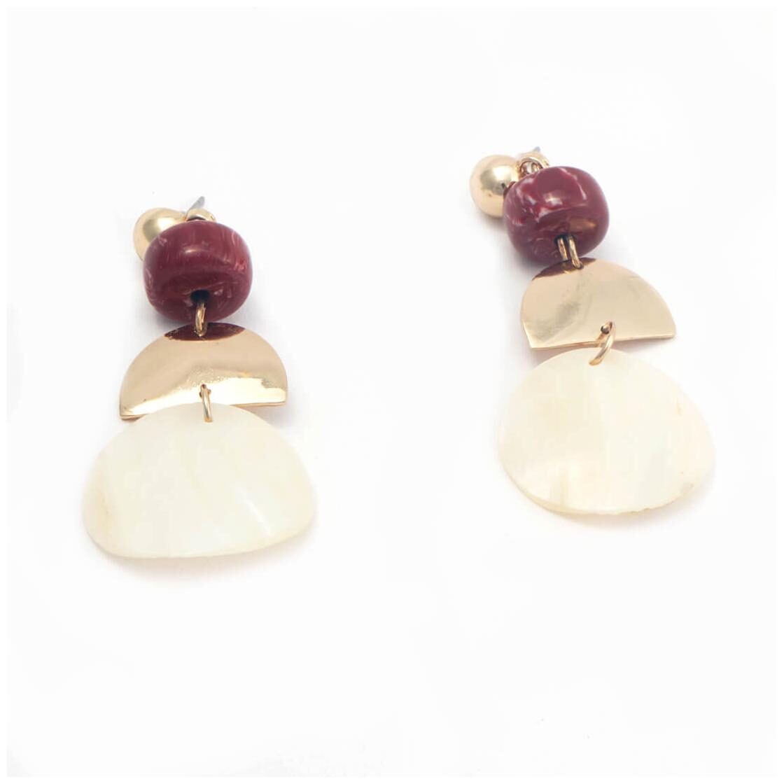 

Belleziya Gold Finish Pearl Drop Stylish Earrings for Women Girls