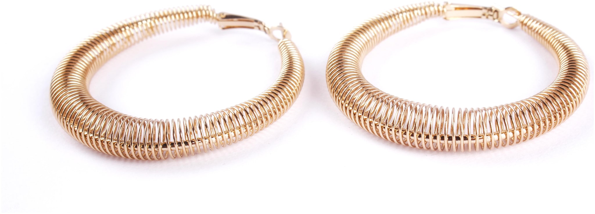 

Belleziya Gold Finish Stylish Hoop Earrings For Casual And Formal Wear For Women Girls