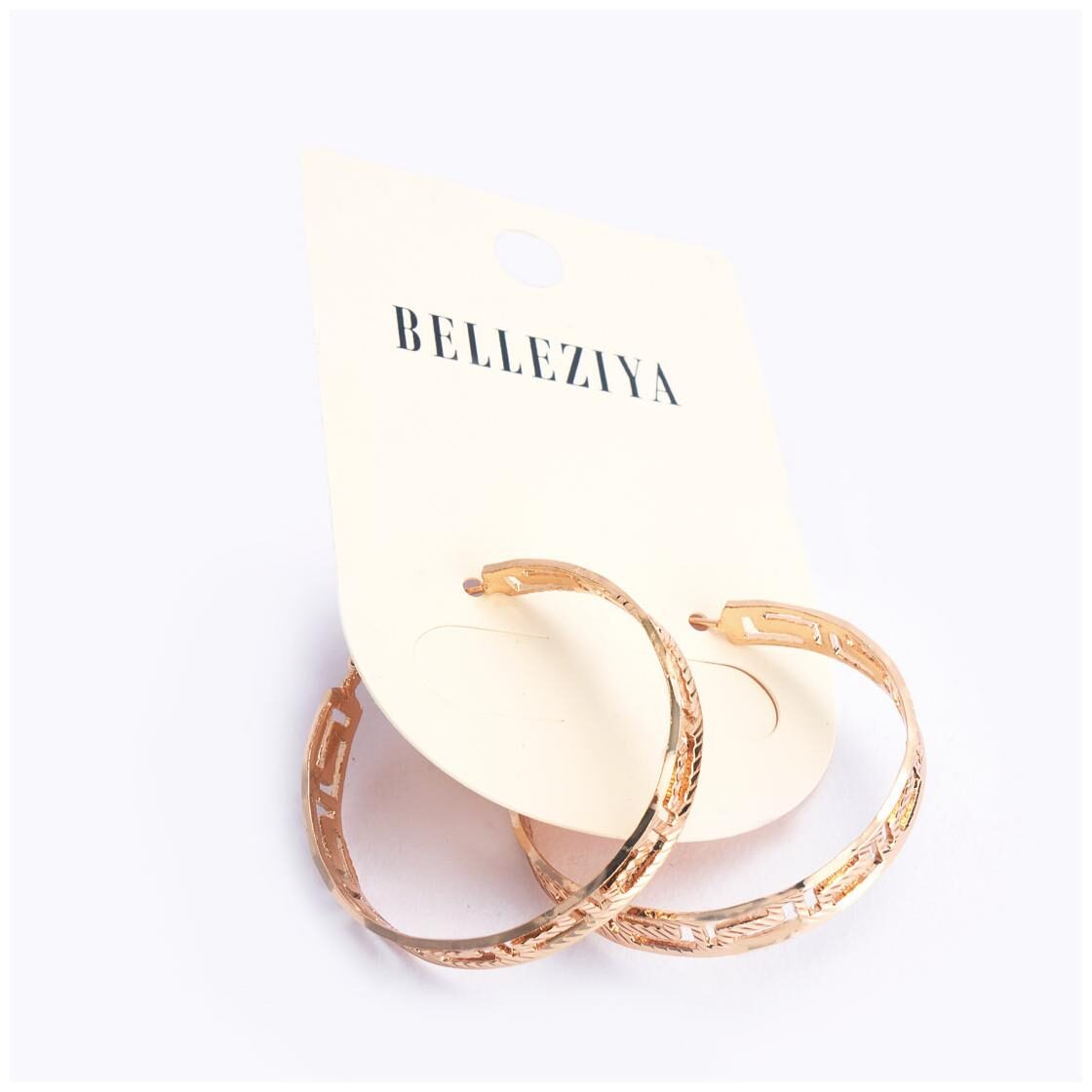 

Belleziya Gold Finish Hoop Earrings Stylish Party Wear Jewelry For Women Girls