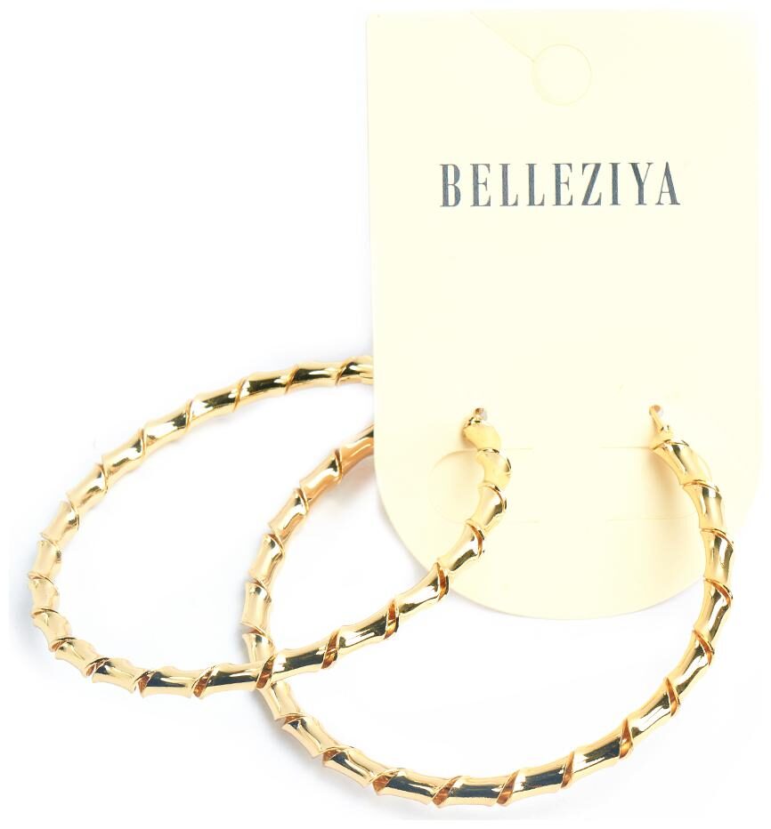 

Belleziya Silver Finish Stylish Hoop Earrings For Casual And Formal Wear For Women Girls
