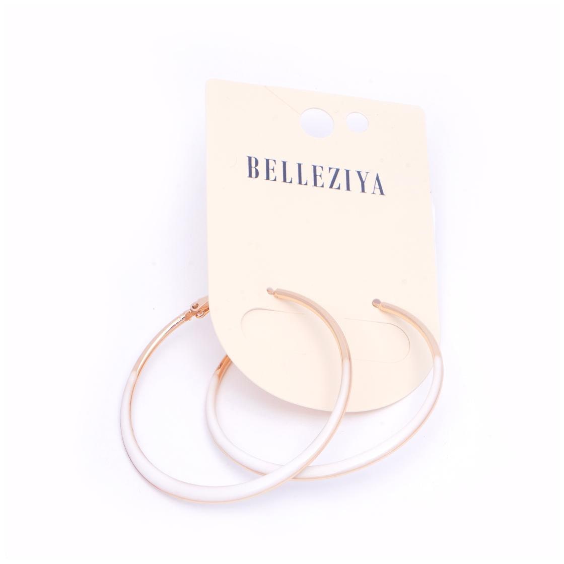 

Belleziya White Gold Finish Hoops Glamorous Earrings For Women Girls