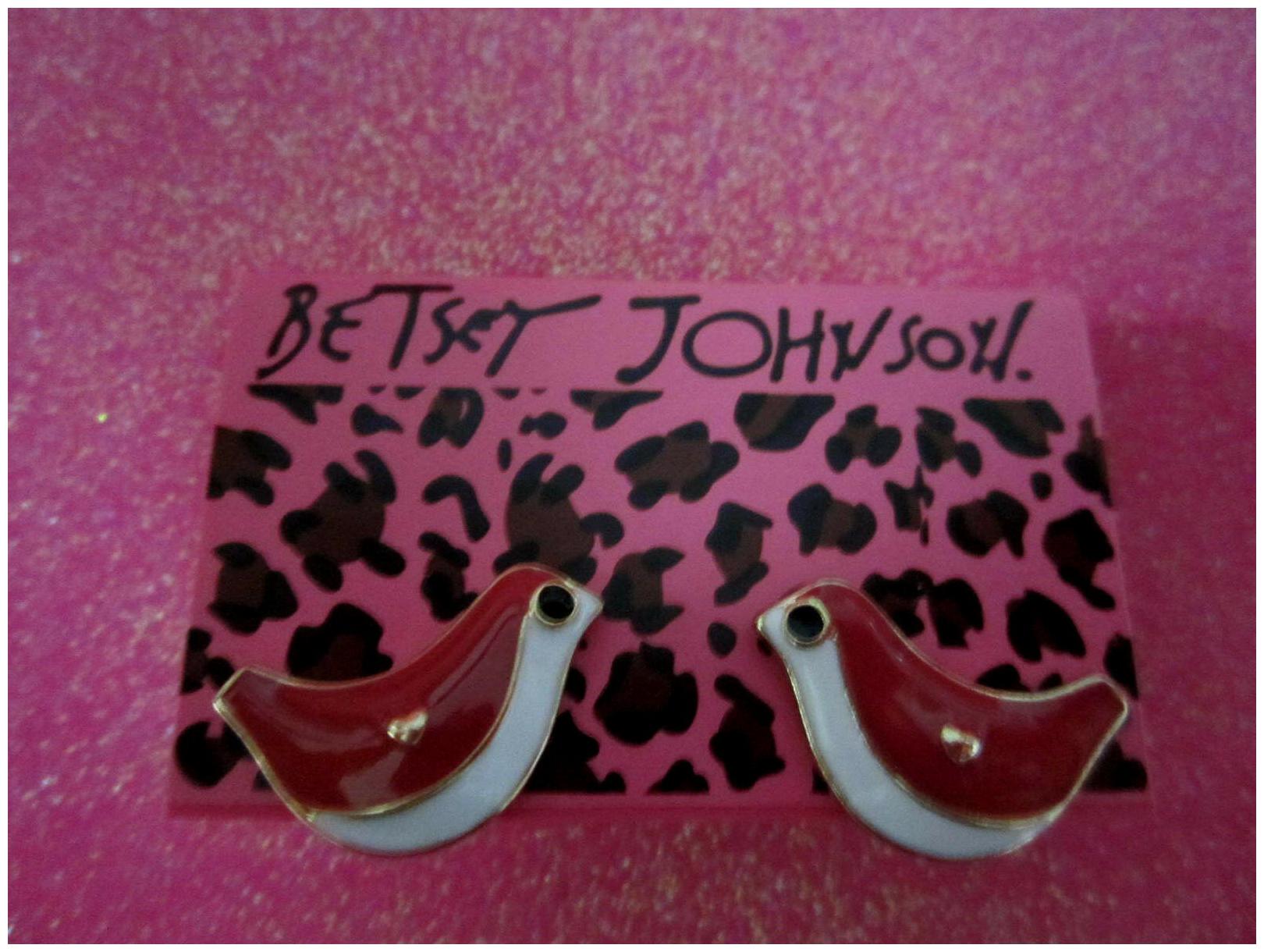 

Betsey Johnson Red Bird Stud Earrings
