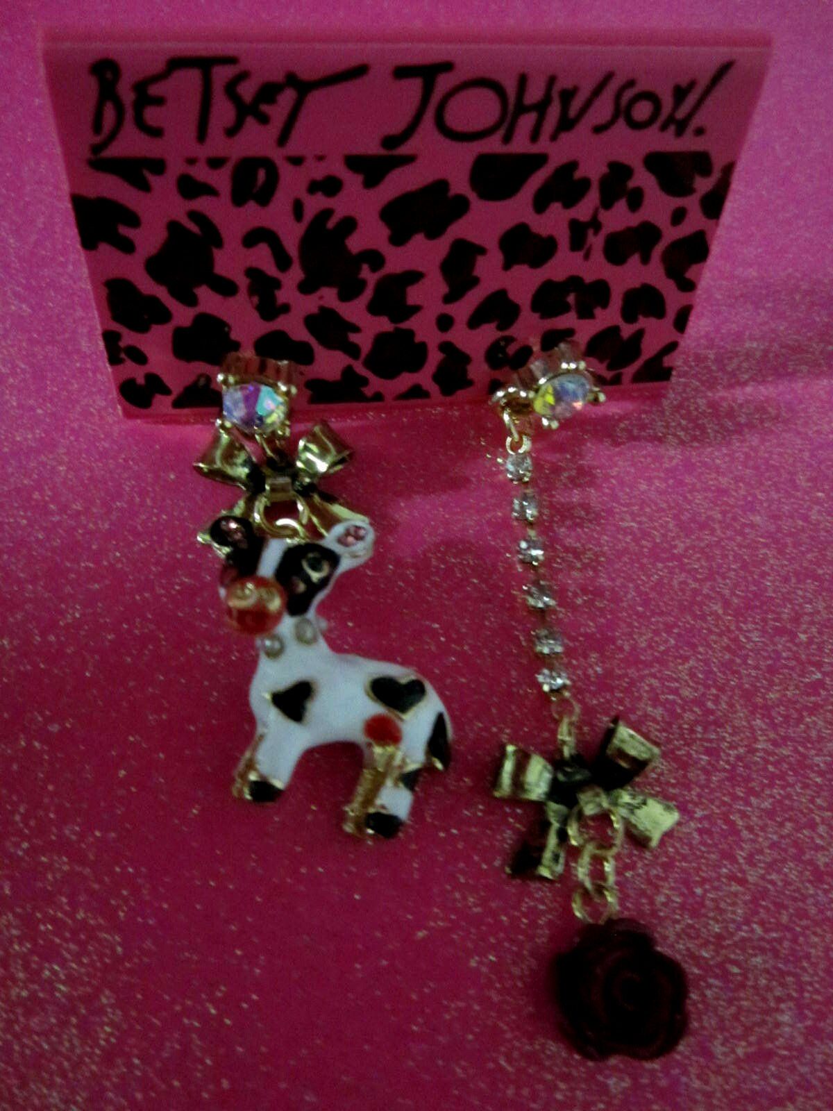 

Betsey Johnson Moo Moo Cow Dangle Earrings