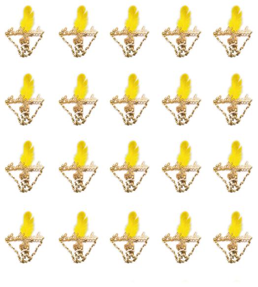 

BG Bazzar Gali Ladkewale Brooches with Yellow Feather for Men and Women -20 Pieces