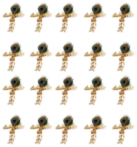 

BG Bazzar Gali 20 pcs Brooch Ladkewale with Peacock Feather for Men and Women