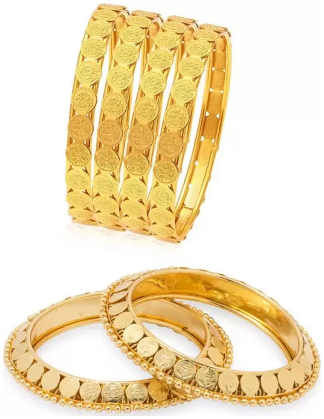 

Bhagya Lakshmi Traditional Ginni Gold Plated Combo Bangles set of 6 For Women