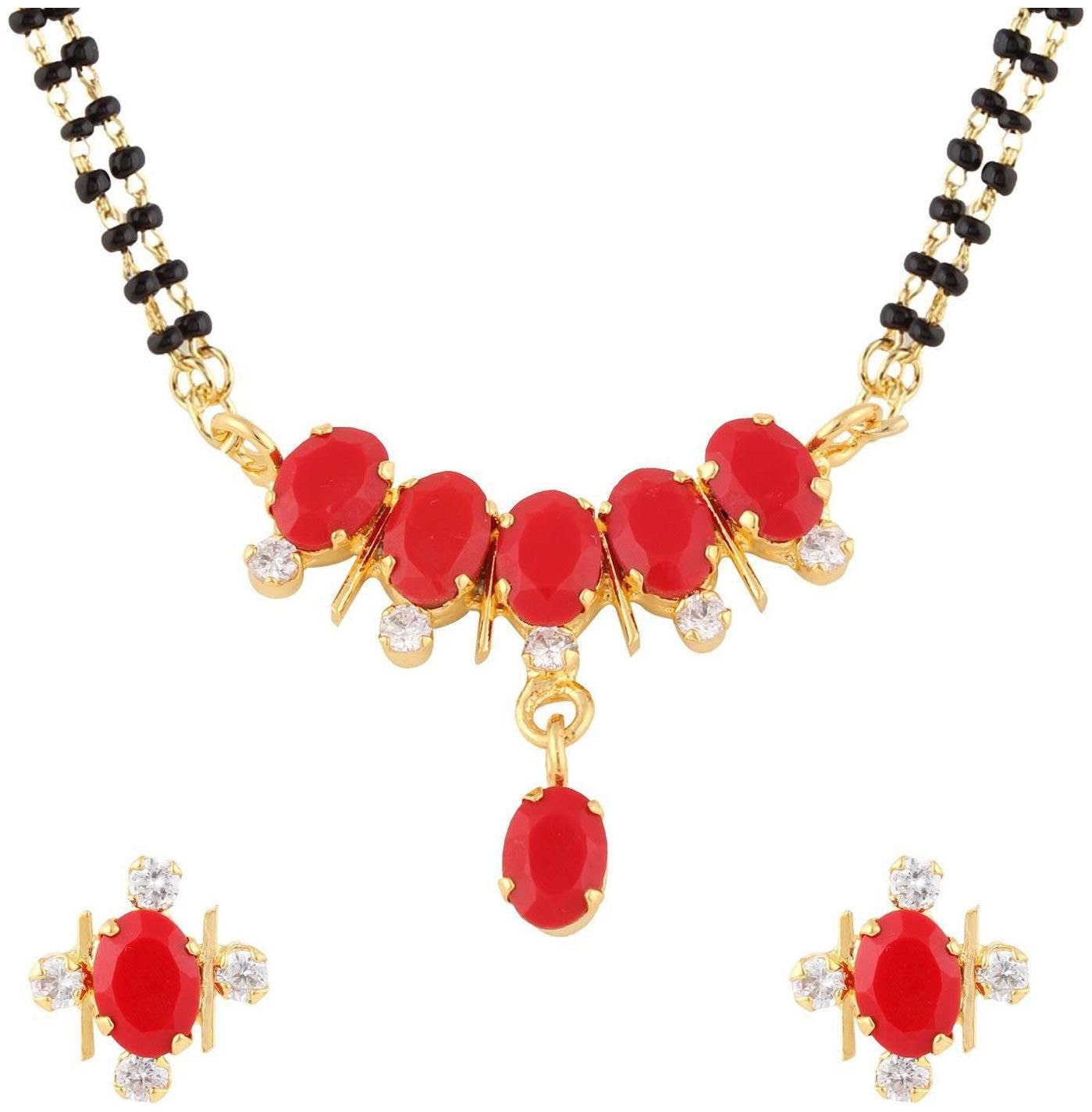 

Bhagya Lakshmi Women s Pride Traditional Mangalsutra With Earrings For Women