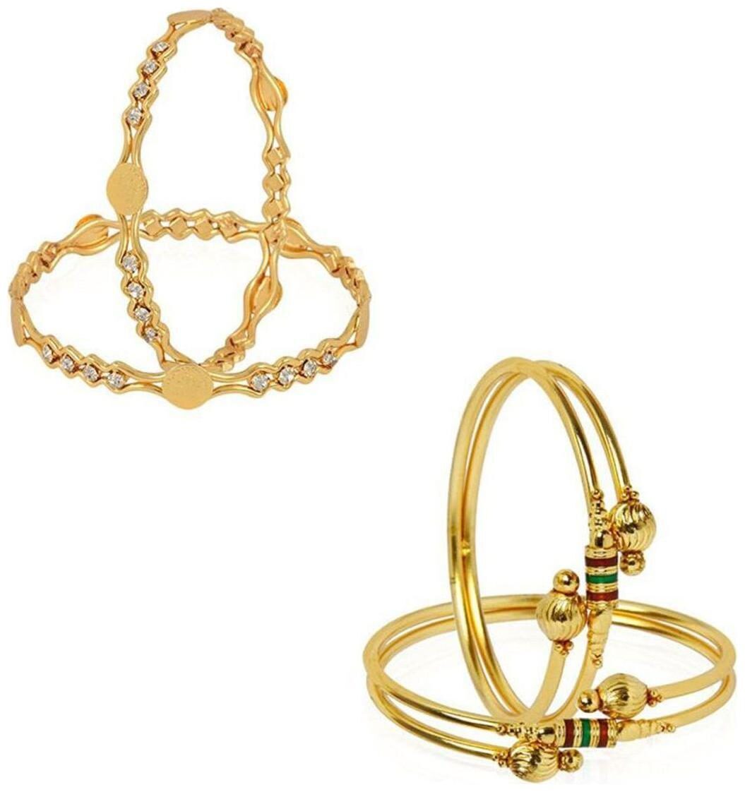 

Bhagya Lakshmi Traditional Gold Plated Combo Bangles For Women