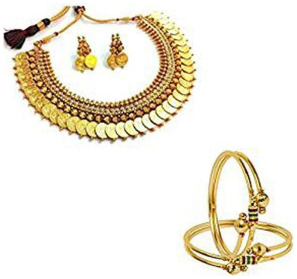 

Bhagya Lakshmi Traditional Bangles Plus Necklace Set for Women