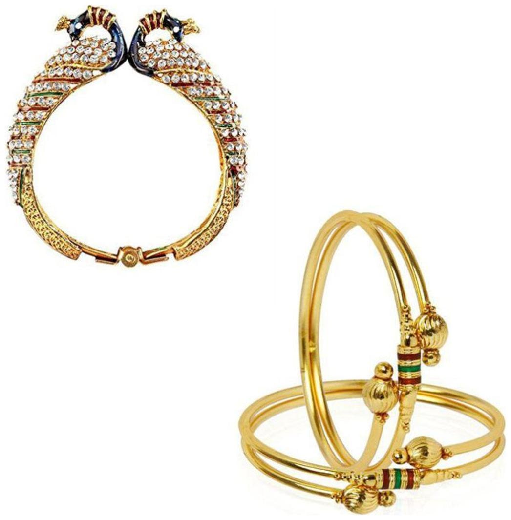 

Bhagya Lakshmi Traditional Gold Plated Bangles Combo For Women