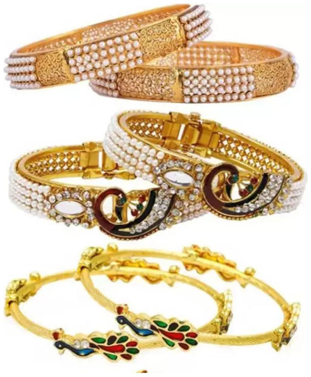 

Bhagya Lakshmi Traditional Bangles Plus Bracelet Combo For Women
