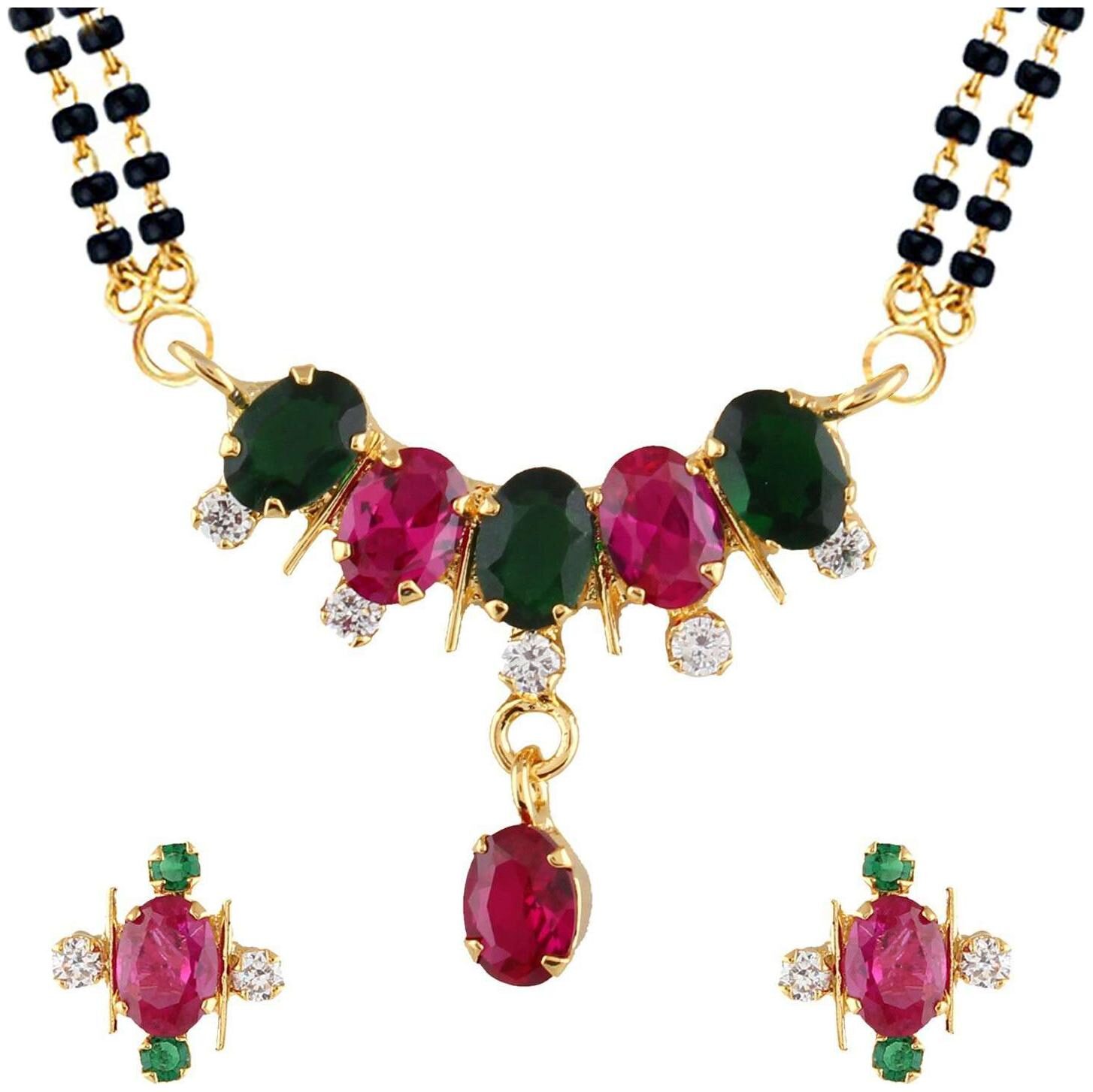 

Bhagya Lakshmi Women s Pride Traditional Mangalsutra With Earrings For Women