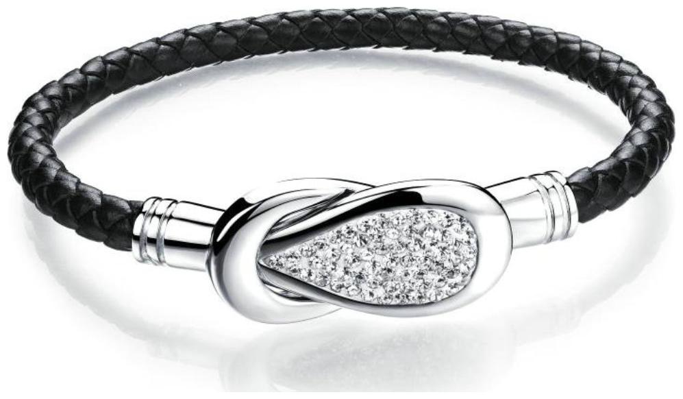 

Black Leather Bracelet H16