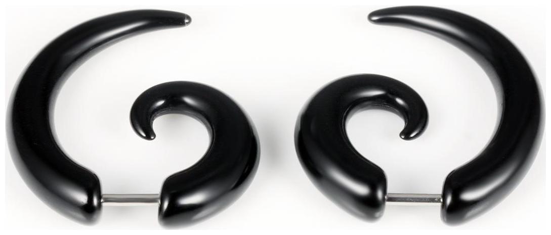 

Black Snail Earring for Girls Boys Black Snail Earring Punk Style Earring for Men and Women Fashion 3MM