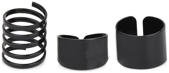 Black Three Finger Ring Set
