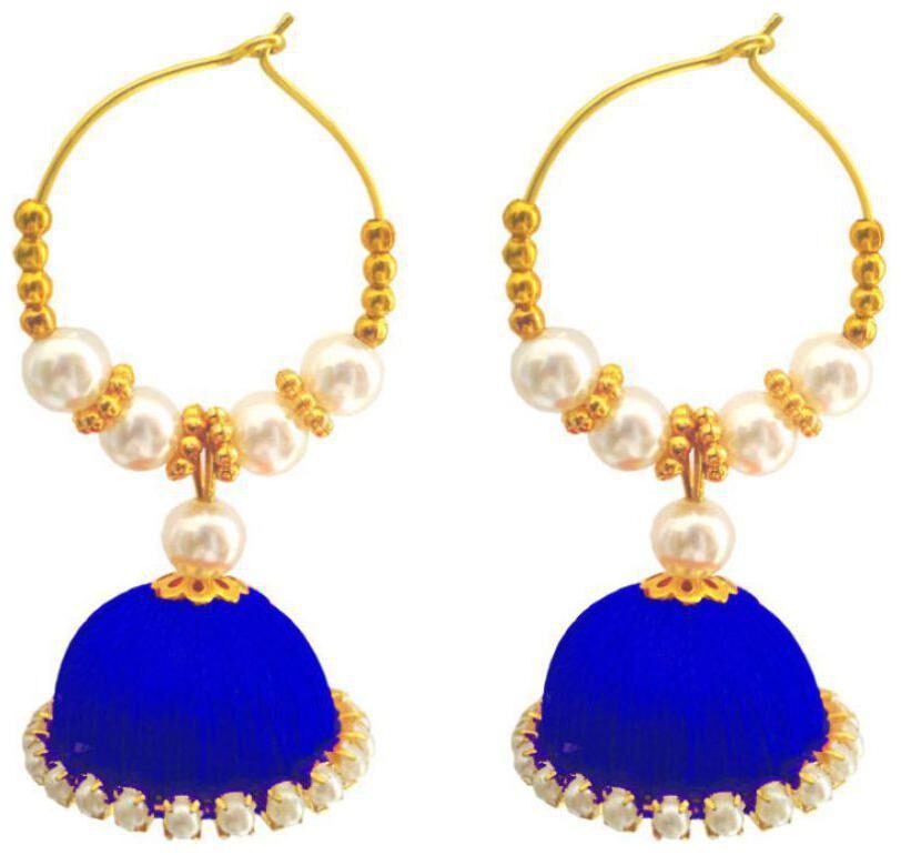 

Blue jays hub silk thread Jear rings