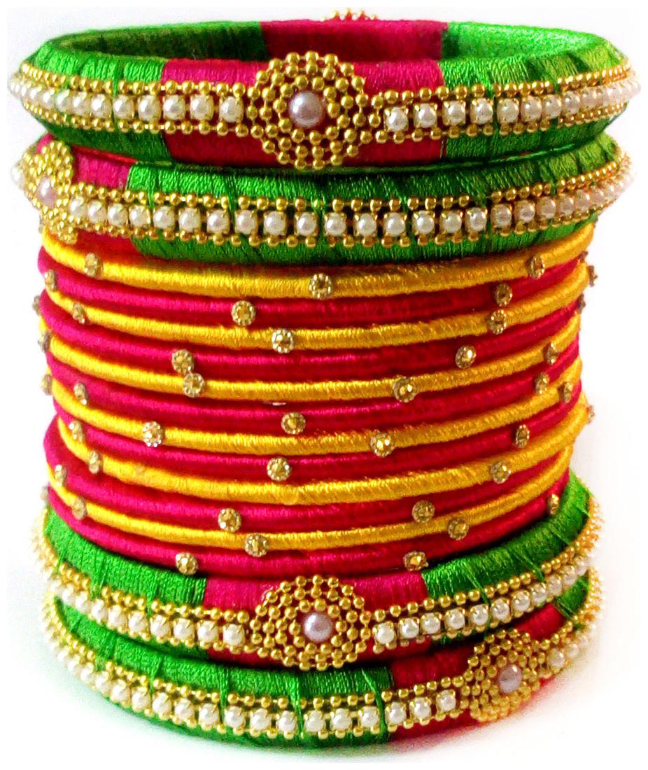 

Blue jays hub Green color bangles set of 16
