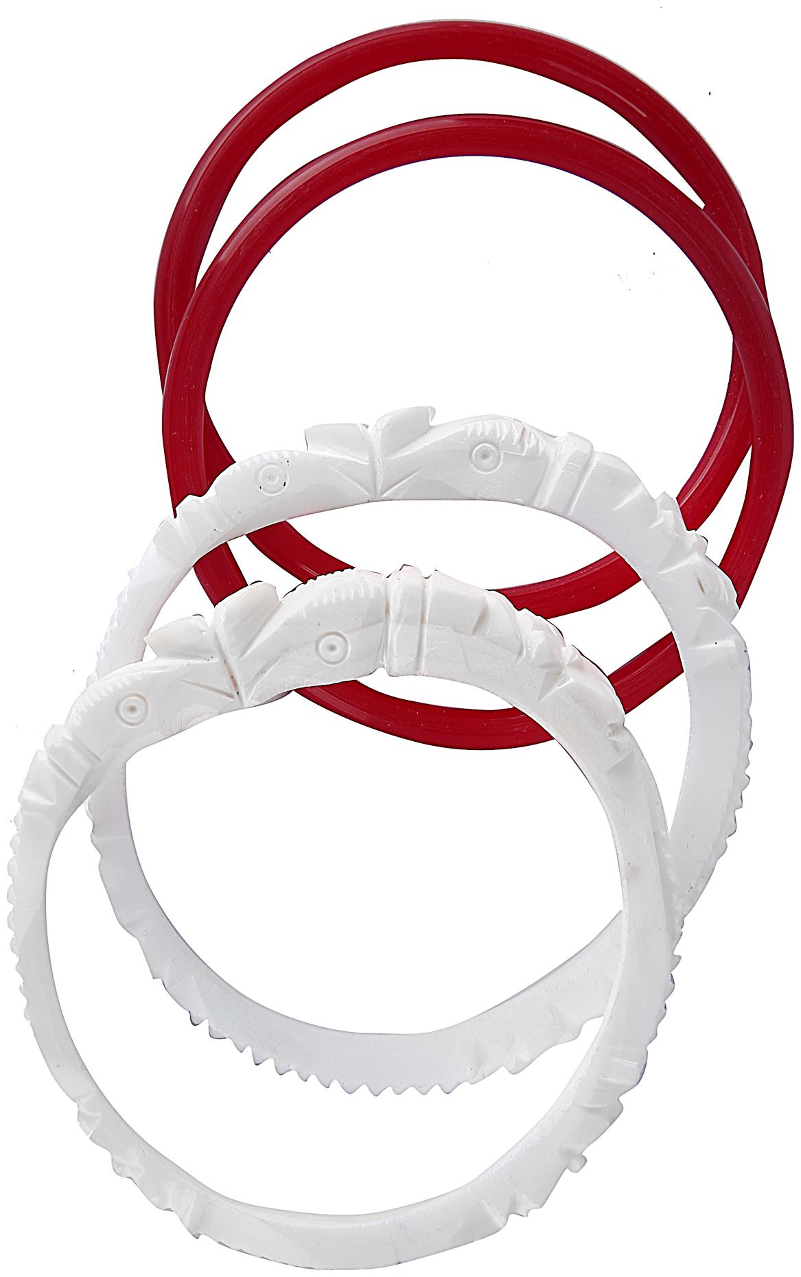 

Bovzen Shakha Pola Bengali Shell Bangle of design Hangarmukh