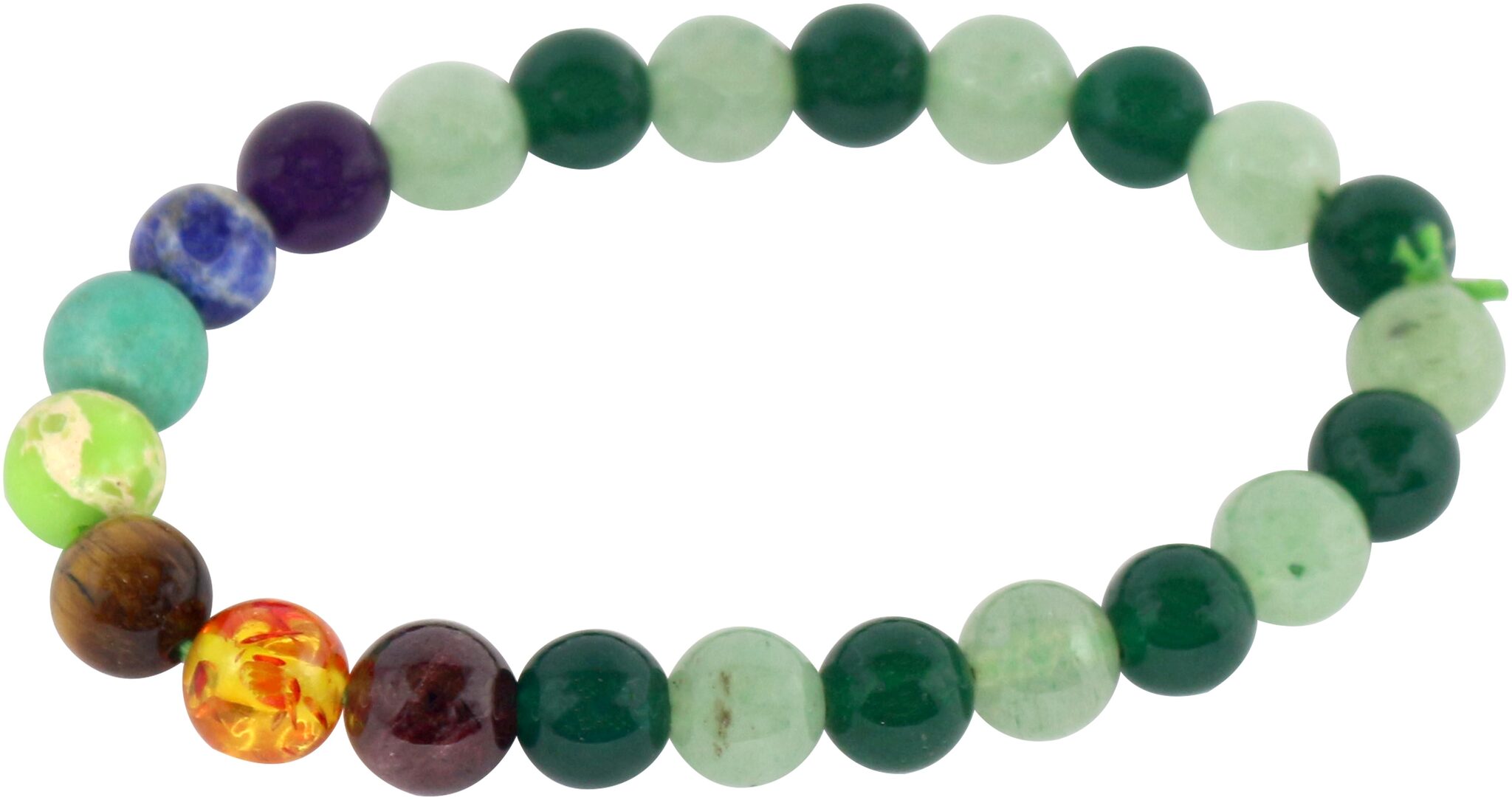 

Brahmatells Green Aventurine And Green Jade Bracelet For Men Women