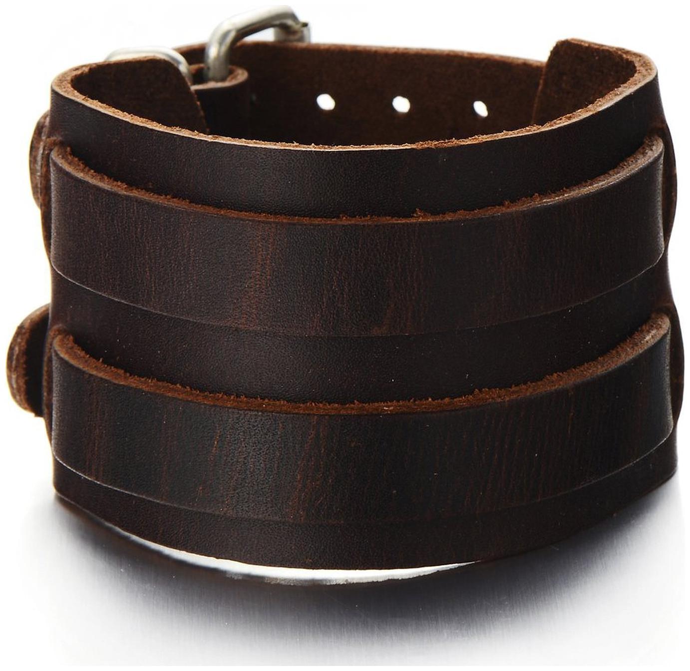 

Brown Horseshoe Leather Wrist Band