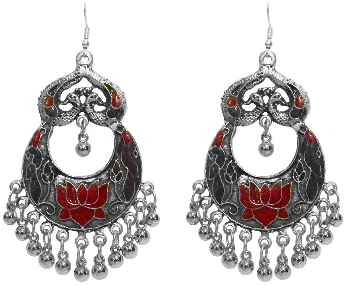 

Cemaya Oxidised Silver Aghani Earrings for women